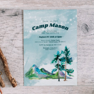 Geburtstagseinladung Camping Berg Einladung