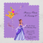 Geburtstagseinladung der Prinzessin für Mädchen Einladung (Vorne/Hinten)