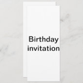 Geburtstagseinladung Einladung (Vorne/Hinten)