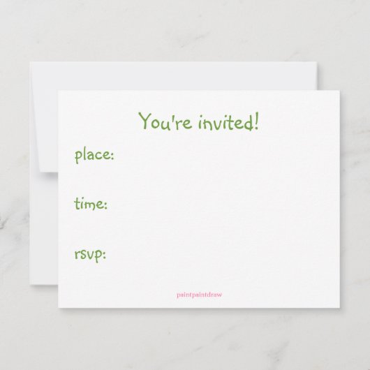 Geburtstagseinladung Einladung (Rückseite)