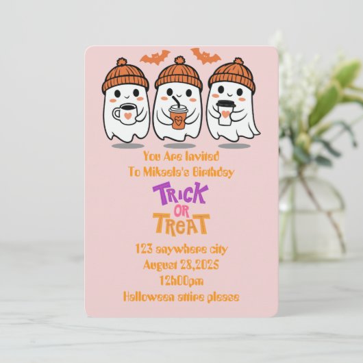 Geburtstagseinladung Einladung (Stehend Vorderseite)