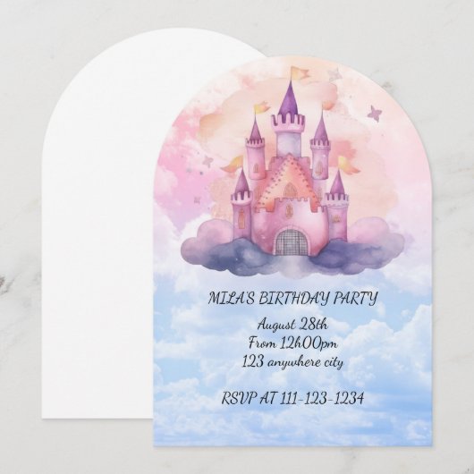 Geburtstagseinladung Einladung (Vorne/Hinten)