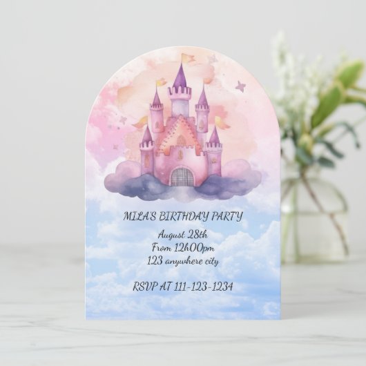 Geburtstagseinladung Einladung (Stehend Vorderseite)