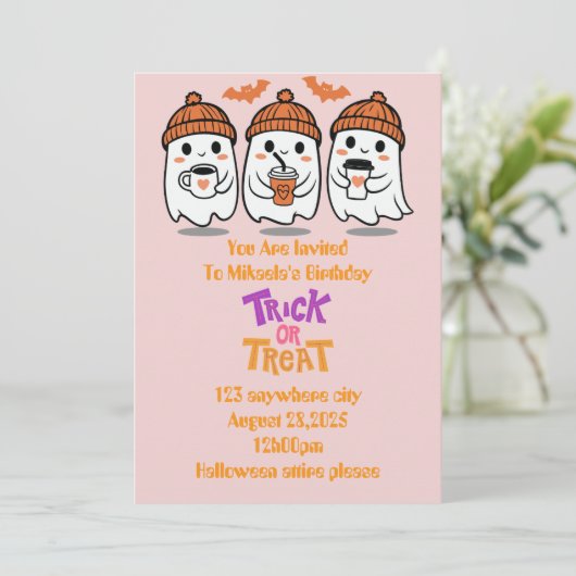 Geburtstagseinladung Einladung (Stehend Vorderseite)