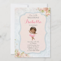 Geburtstagseinladung Florale Ballerina