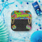 Geburtstagseinladung Fresh Princess 90er Pappteller (Party)