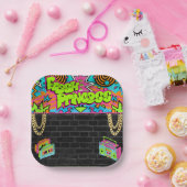 Geburtstagseinladung Fresh Princess 90er Pappteller (Party)