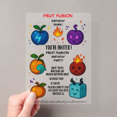 Geburtstagseinladung Fruit Fusion | Bunt Acryleinladungen (Insitu (Handheld))