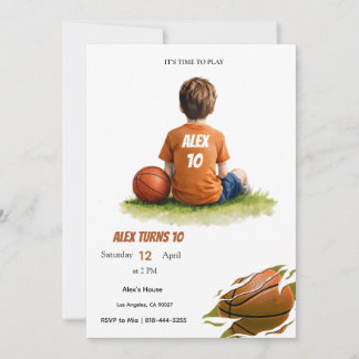 Geburtstagseinladung für Basketball-Kinder | Perso Einladung