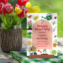 Geburtstagseinladung für eine Gartenparty im Hinte