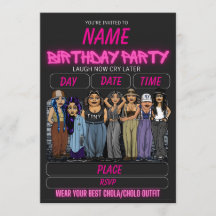Geburtstagseinladung für Homies Chicana Geburtstag