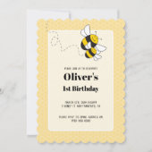 Geburtstagseinladung für Hummeln Einladung (Vorderseite)