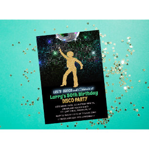 Geburtstagseinladung für jede Altersgruppe - Disco Einladung
