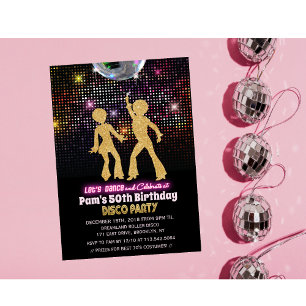 Geburtstagseinladung für jede Altersgruppe - Disco Einladung