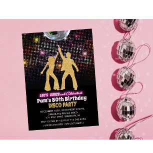 Geburtstagseinladung für jede Altersgruppe - Disco Einladung