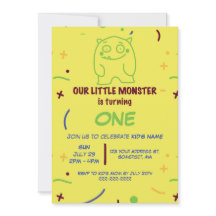 Geburtstagseinladung für kleine Monster jeden Alte