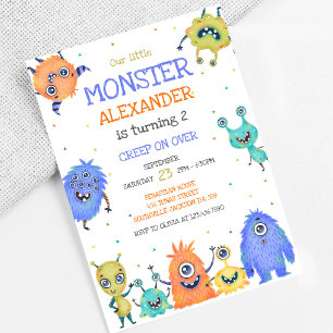 Geburtstagseinladung für Monsterjungen Einladung