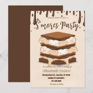 Geburtstagseinladung für S'mores-Party – gemütlich Einladung
