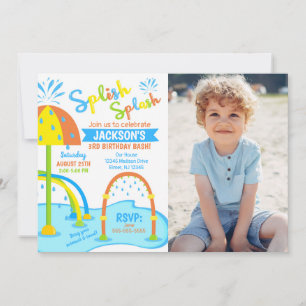 Geburtstagseinladung für Splash Pad / Wasserpark-F Einladung