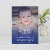 Geburtstagseinladung Geburtstagsfest Foto Junge Einladung (Stehend Vorderseite)