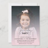 Geburtstagseinladung Geburtstagsparty Foto pink Einladung (Vorderseite)