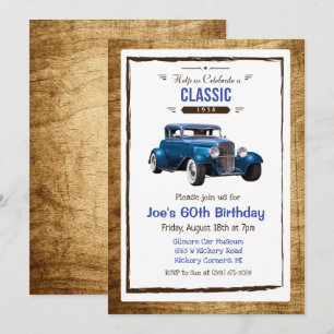 Geburtstagseinladung im Vintage-Stil für jedes Alt Einladung