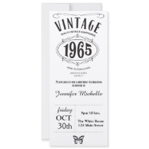 Geburtstagseinladung im Vintage-Stil von 1965