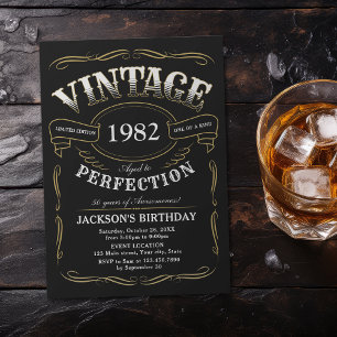 Geburtstagseinladung im Vintage-Whiskey-Thema für Einladung