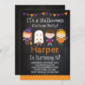 Geburtstagseinladung, Kostüm-Party Einladung (Vorne/Hinten)