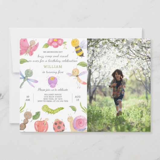 Geburtstagseinladung mit Foto Einladung (Vorderseite)