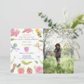 Geburtstagseinladung mit Foto Einladung (Stehend Vorderseite)