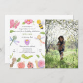 Geburtstagseinladung mit Foto Einladung (Vorne/Hinten)