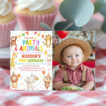 Geburtstagseinladung mit Foto für Tierparty