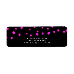 Geburtstagseinladung Pink Glowing Stars