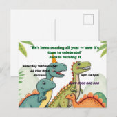 Geburtstagseinladung postkarte (Vorne/Hinten)