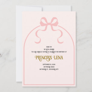 Geburtstagseinladung Prinzessin Royal Dekret Rosa  Einladung