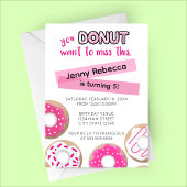 Geburtstagseinladung rosa Donut Einladung