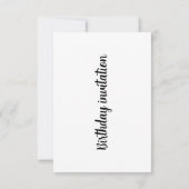 Geburtstagseinladung RSVP Karte (Rückseite)