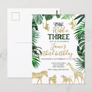 Geburtstagseinladung Safari Postkarte