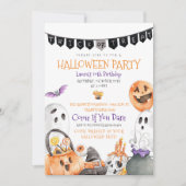 Geburtstagseinladung, Trick oder Treat Halloween Einladung (Vorderseite)