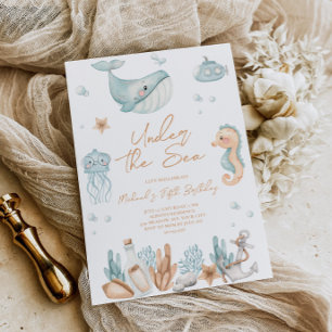 Geburtstagseinladung Unter dem Meer  Einladung