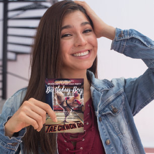 Geburtstagseinladung Verrückte Hühner tanzen Postkarte