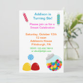 Geburtstagseinladung von Bonbonbon Einladung (Stehend Vorderseite)