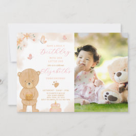 Geburtstagseinladung von Cake Teddy mit Foto Einladung