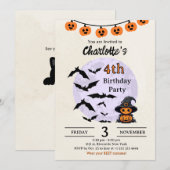 Geburtstagseinladung von Halloween für Kinder Einladung (Vorne/Hinten)