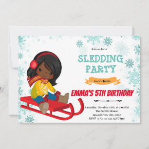Geburtstagseinladung von Sledgirl Feiertagskarte