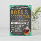 Geburtstagseinladung von Whisky bis Perfektion Einladung (Stehend Vorderseite)