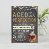 Geburtstagseinladung von Whisky bis Perfektion Einladung (Stehend Vorderseite)