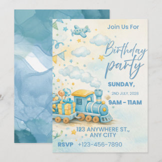 Geburtstagseinladung – Whimsical Watercolor Design Einladung