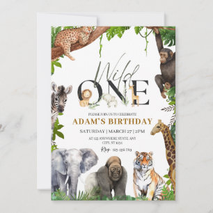 Geburtstagseinladung Wild One, Safari 1. Geburtsta Einladung